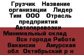 Грузчик › Название организации ­ Лидер Тим, ООО › Отрасль предприятия ­ Автоперевозки › Минимальный оклад ­ 19 000 - Все города Работа » Вакансии   . Амурская обл.,Октябрьский р-н